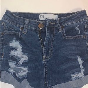 RSQ sunset high rise jean shorts